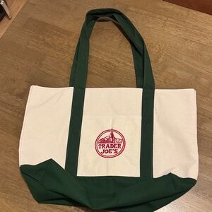 Trader Joe’s - brand new Green and White Tote Bag